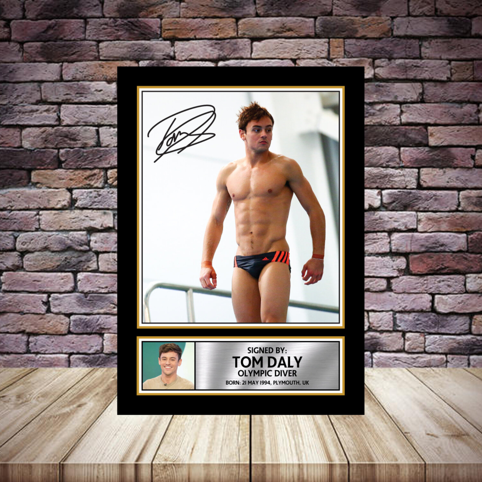 (A3 POSTER) TOM DALEY Signed Autographed Poster Print - OPTIONAL FRAMING, an Excellent Gift or present for Fan memorabilia