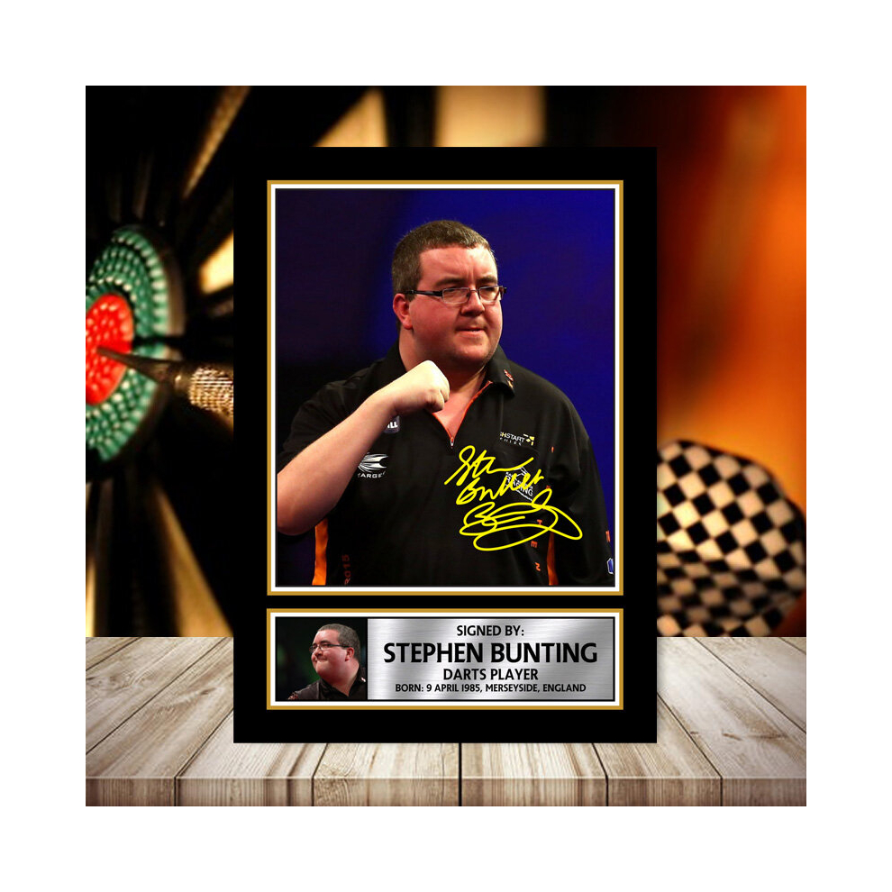 (A4 POSTER) STEPHEN BUNTING 2 - DARTS PLAYER - Signed by Autographed Poster Print | Wall Art | Photo | Signature | GIFT