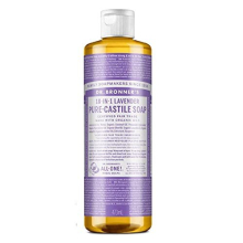Dr BronnerAs - Pure-castile Liquid Soap (Lavender, 16 ounce) - Made with Organic Oils, 18-in-1 Uses: Face, Body, Hair, Laundry, Pets & Dishes, concent