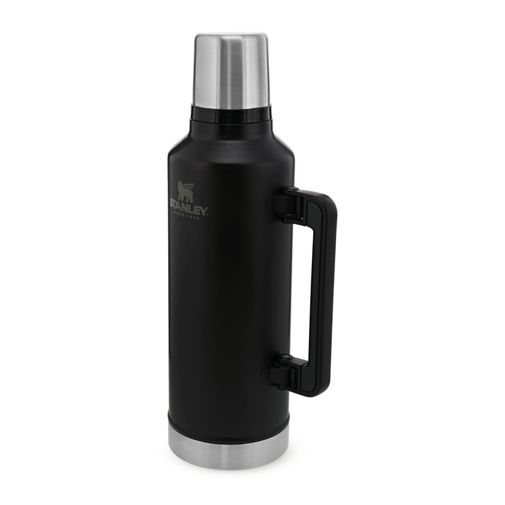 Stanley Classic Legendary Thermos Flask 23L Matte - Bpa-Free Stainless Steel Thermos - Flask For Hot Drink Keeps Cold Or Hot For 45 Hours - Leak Black