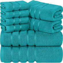 Serviettes d'utopie Sense de serviette de luxe a 8 pieces 2 serviettes de bain 2 serviettes a main et 4 nappes de lavage 600 GSM 100% anneau coto