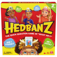 Spin Master Games Hedbanz 2023 Edition mit neuen Karten, Bildrate-Brettspiel für Familie und Kinder, 2–6 Spieler, ab 6 Jahren