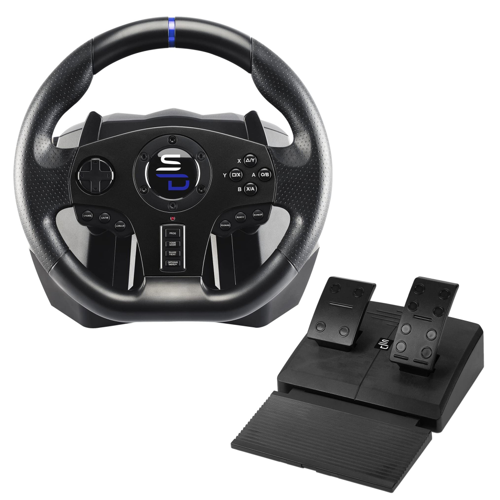 Superdrive - Sv750 Racing Steering Wheel With Pedals, Paddles And Vibration - Xbox Serie Xs, Ps4, Xbox One, Switch, Pc, Ps3 (Programmable For All Game 3701221702298