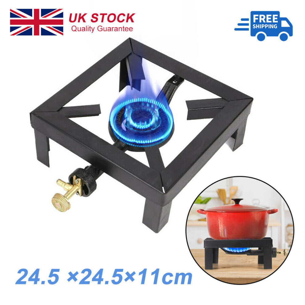 Portable Stainless Steel Burner fire black stove gas cooker camping