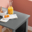 SoBuy FWT20-HG, Wall-mounted Drop-leaf Table with Memo Board, Grey 8