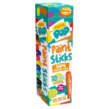 Paint Pop 30 Pack Assorted colours & giant Storage Tube - childrens Twist & Paint Mess-Free Paint Sticks - Features Fast Drying Action, Easy clean Up,