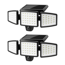 LE Solar Lights for Outside, Motion Sensor Outdoor Lights, WL4000 High Brightness, 3 Adjustable Heads 270A Wide Lighting Angle, IP65 Waterproof, Wirel