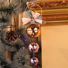 (Pink bell) Christmas Tree Decoration Window Party Decoration Props for Indoor Outdoor