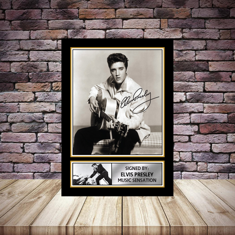 (A4 POSTER) elvis presley Signed Autographed Poster Print - OPTIONAL FRAMING, an Excellent Gift or present for Fan memorabilia