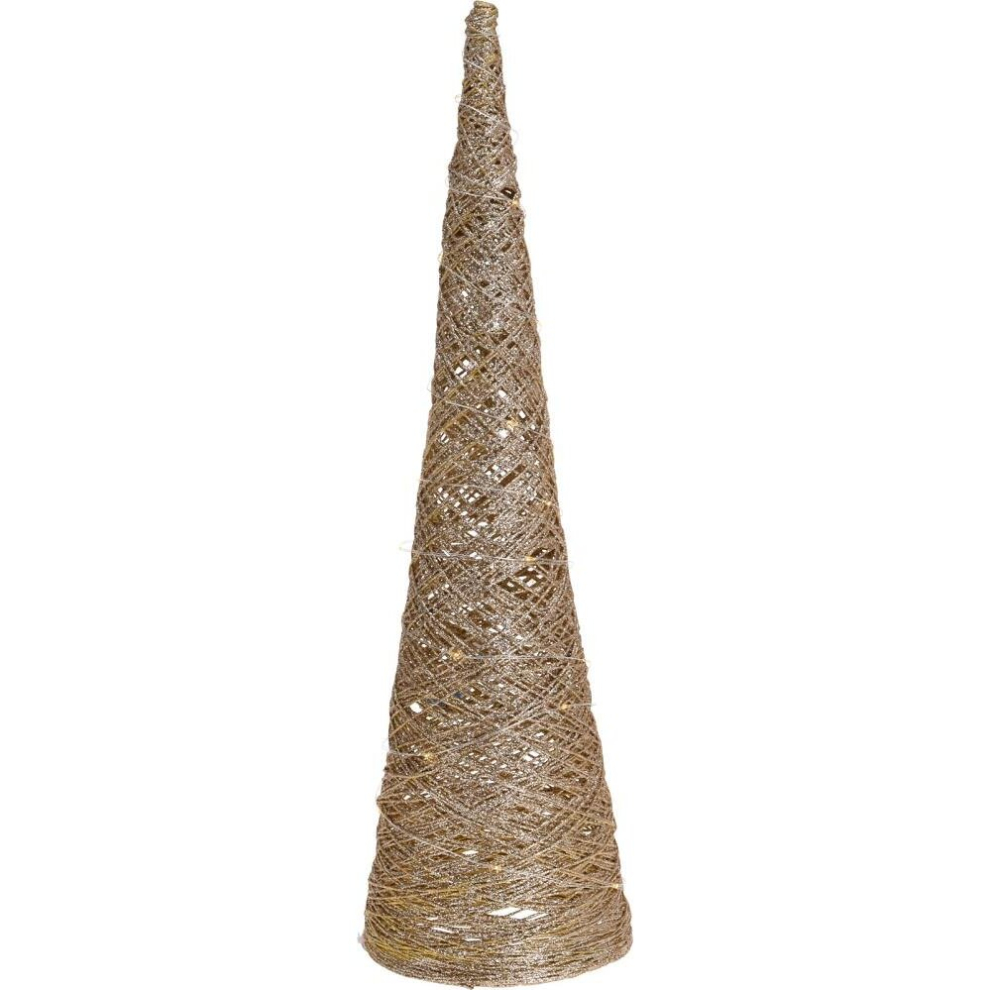 CONE 30LED 60CM GOLD GLITTER