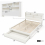 White Wooden Storage Bed, Underbed Drawer - 4ft6 Double (135 x 190 cm) 6