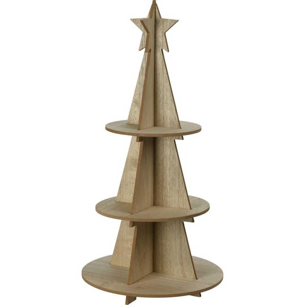 ETAGERE XMAS TREE WOOD 29X60CM