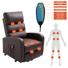 Power Massage Lift Recliner Chair with Heat, Heavy Duty and Safety Motion Reclining Mechanism
