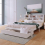 White Wooden Storage Bed, Underbed Drawer - 4ft6 Double (135 x 190 cm) 7