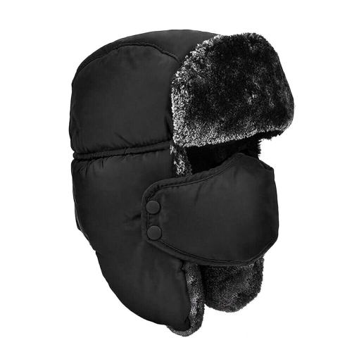 thumbnail image 2 of Red Rabbit Fur Hat With Ear Flaps | Real Fur Ushanka Hat | Trapper Aviator Hat | Winter Hat For Men & Women 2 of 14