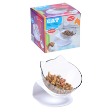 (Single) Cat Food Bowls Plastic Non Slip Feeding Raised