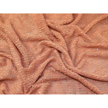 (Salmon) Minerva Sequin Lace Fabric - per metre
