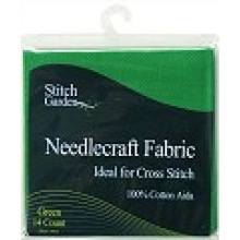 Stitch Garden Aida 14 HPI Cross Stitch Fabric (Value Pack)  Green - per pack of 5