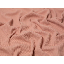 (Blush) Minerva Cotton Waffle Textured Stretch Knit - per metre