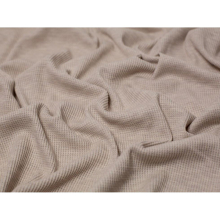 (Ecru) Minerva Cotton Waffle Textured Stretch Knit - per metre
