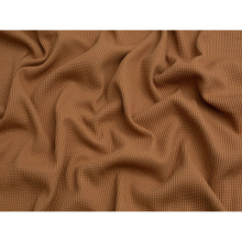 (Ginger) Minerva Cotton Waffle Textured Stretch Knit - per metre