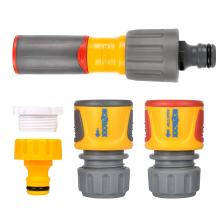 Hozelock Ltd 100-100-228 3 in 1 irrigazione 125MM SSet Ugello per tubo flessibile, Giallo