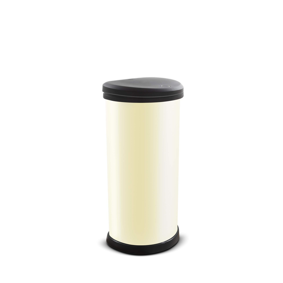 Curver Deco 40L Refuse Bin, 40 Litre, Ivory