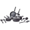 Amazon Amazon Basics Non-Stick cookware 15-Piece Set, Pots, Pans and Utensils, Black 1