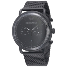 Reloj de Aviador Emporio Armani Cronógrafo Cuarzo Esfera Negra AR11264