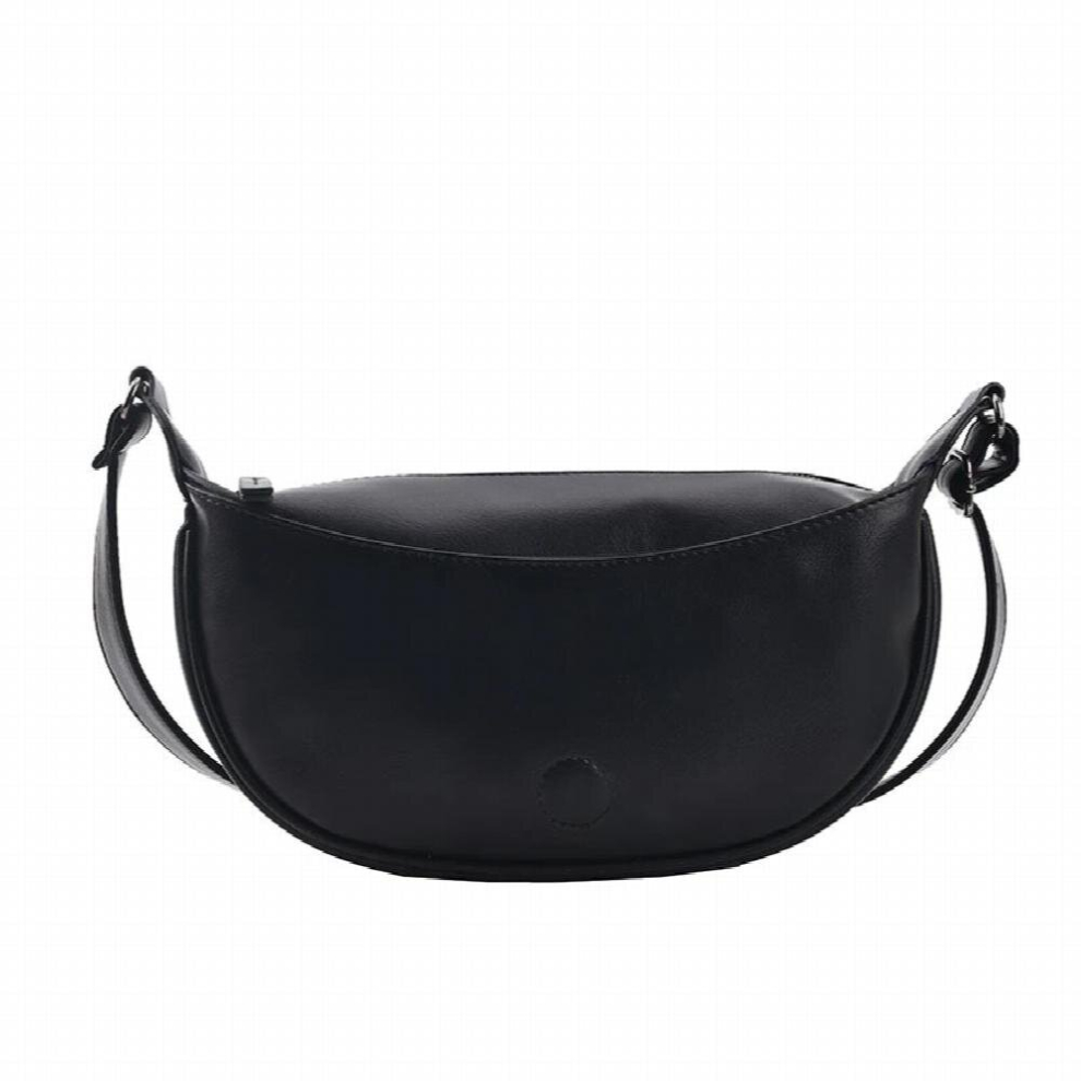 Casual Shoulder Bags For Women Adjustable Strap Hobo Bag Half Moon Leisure Travel Crossbody Bag Solid Leather Totes-image-OPC-PCXV76V-NEW