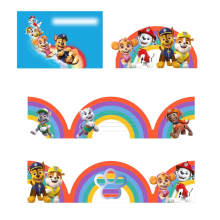 amscan 9914522 - Rainbow Paw Patrol Kids Birthday Party Invitations - 8 Pack