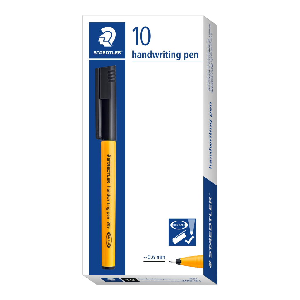 STAEDTKER 309-9 Handwriting Pen - Black (Box Of 10)