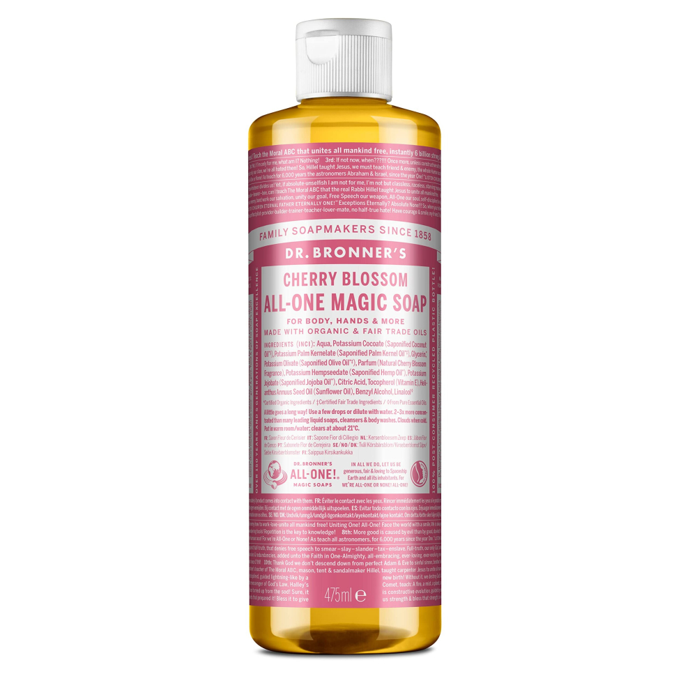 Dr Bronners cherry Blossom Pure-castile Liquid Soap, 475 ML