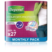 Depend Comfort Protect Incontinence Pants for Women, Extra-Large - 27 Pants Pack (B01LWXRVRA)