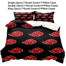 (Style H, Double) Anime Bedding Single Double King Duvet Cover Pillowcase Set Fans Gift