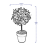 (White) Artificial Topiary Ball Tree Boxwood Plants in Pot 2