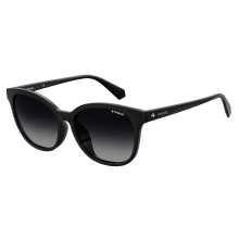Polaroid Sunglasses Womens PLD 4089FS Polarized Square Sunglasses, Black, 55mm, 17mm