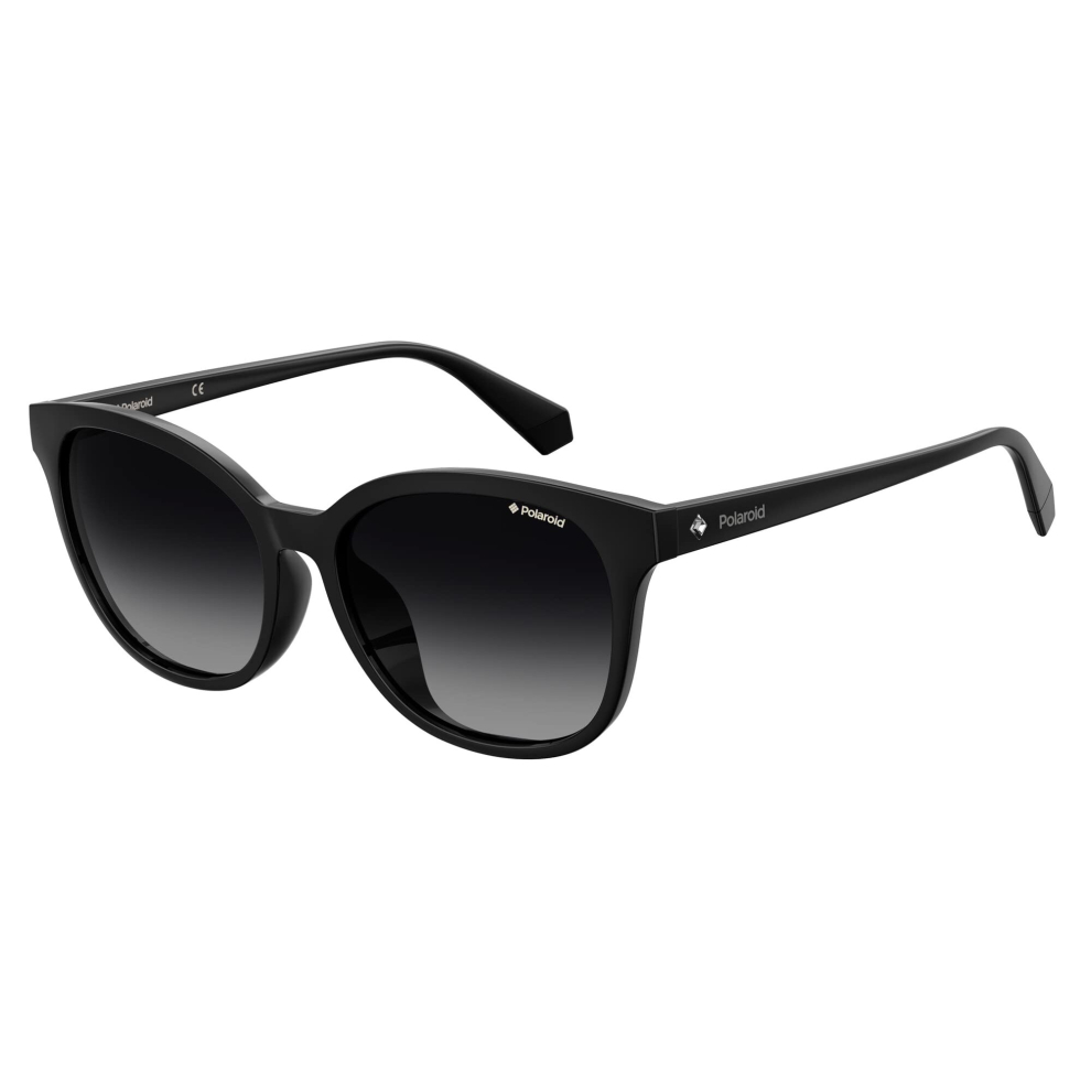 Polaroid Sunglasses Womens PLD 4089FS Polarized Square Sunglasses, Black, 55mm, 17mm