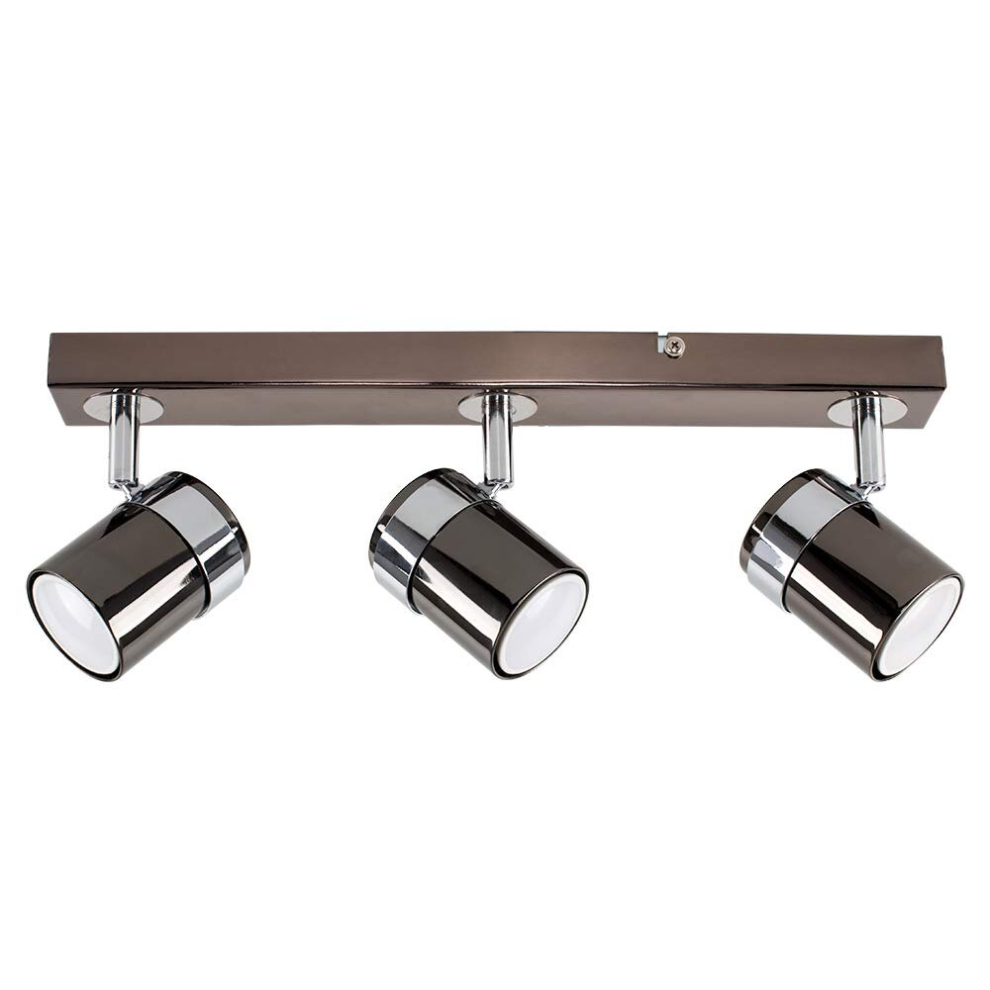 Rosie Spotlight 3 Way Black Chrome Ceiling Bar Spotlight