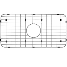 Serene Valley Sink Bottom grid 24-18 x 12-58, centered Drain with corner Radius 1-12, Sink Protector NLW2412c