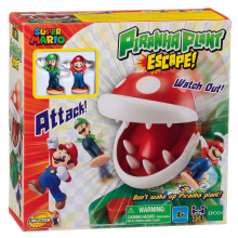 Giochi EPOCH Super Mario Piranha Plant Fuga! - Gioco d'azione da tavolo per bambini dai 4 anni in su con 2 action figure di Super Mario collezion