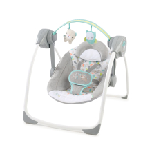 INGENUITY Transat für Babys, elektrische, faltbare Wippe - Wald - Bogen, Geschenk zu Weihnachten für Babys, Schwungregulierungen, Timer