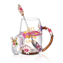 Luka Tech Moederdag Cadeaus voor moeder Daisy Flower Glass Tea Cups Beste moeder ooit cadeau Verjaardagscadeaus voor moeder Oma van dochter zoon