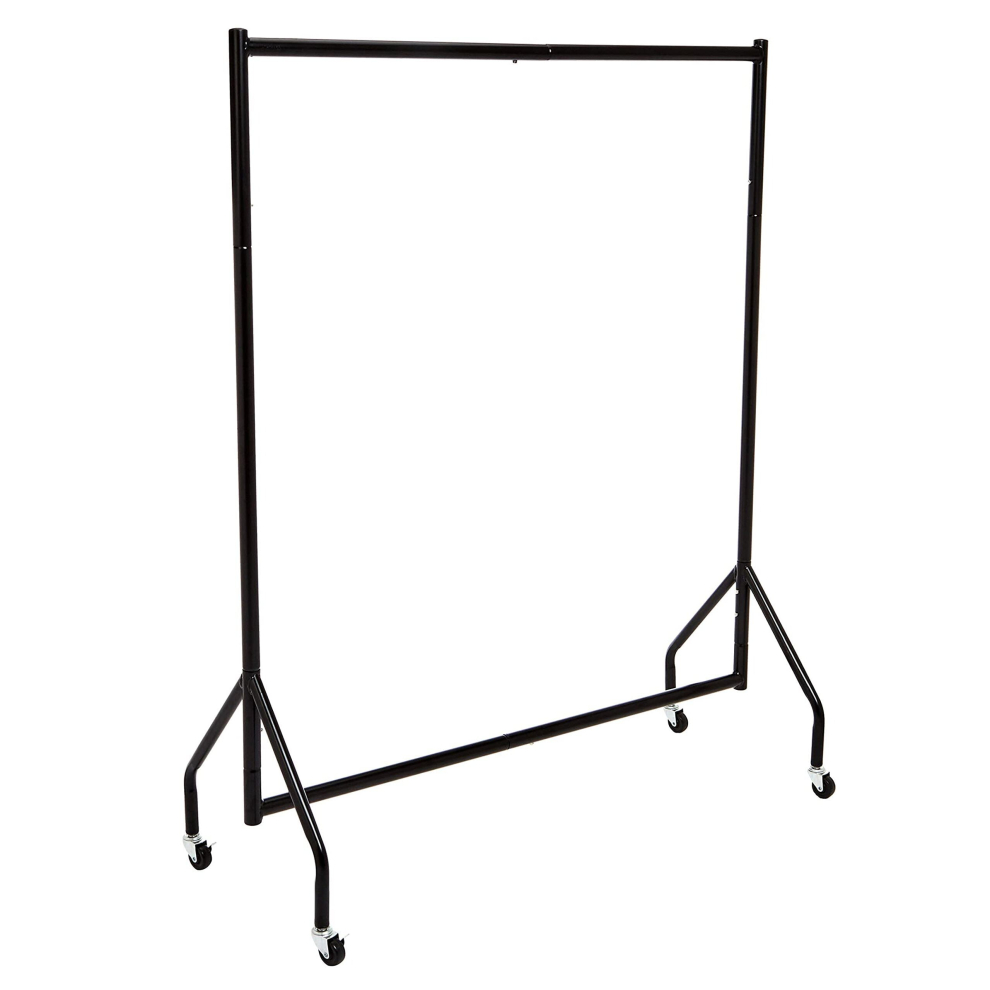 Amazon Basics Heavy Duty Rolling garment Rack, Hanging clothes Organizer Rail for Display and Storage, 121 x 152 m - Black
