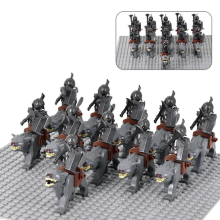 (Set 04) Medieval Figures Orc Soldiers Raider Vargr Wolf Elephant Mount Knights Building Blocks Toys