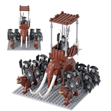(Set 19) Medieval Figures Orc Soldiers Raider Vargr Wolf Elephant Mount Knights Building Blocks Toys