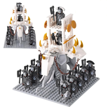 (Set 29) Medieval Figures Orc Soldiers Raider Vargr Wolf Elephant Mount Knights Building Blocks Toys