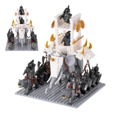 (Set 06) Medieval Figures Orc Soldiers Raider Vargr Wolf Elephant Mount Knights Building Blocks Toys