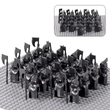 (Set 16) Medieval Figures Orc Soldiers Raider Vargr Wolf Elephant Mount Knights Building Blocks Toys