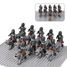 (Set 02) Medieval Figures Orc Soldiers Raider Vargr Wolf Elephant Mount Knights Building Blocks Toys